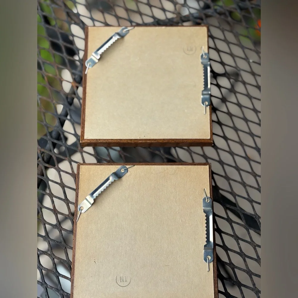 Wooden Framed 5” wall Mirrors set of 2.